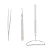 3-Piece Lash Lift Tool Set with Eyelash Mirror & Tweezers, Stainless Steel, Multifunctional Lash Extension Kit & Beginners (Silver) view 3
