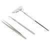 3-Piece Lash Lift Tool Set with Eyelash Mirror & Tweezers, Stainless Steel, Multifunctional Lash Extension Kit & Beginners (Silver) view 4