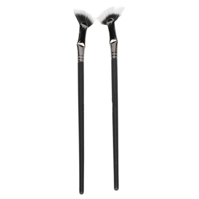 2pcs Sunflower Bent Angle Fan Eyelash Brush for Long and Separate Lashes, Double Layer Brush Hair for Lower Lashes