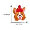 2PCS Mini Red Hat Corgi Hair Clips,Novelty Dog Claw Clips,Animal Shape Hair Clips,Acetate Hair Clip for Girls,Small Claw Barrettes for Women (Red Hat Corgi) view 2