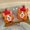 2PCS Mini Red Hat Corgi Hair Clips,Novelty Dog Claw Clips,Animal Shape Hair Clips,Acetate Hair Clip for Girls,Small Claw Barrettes for Women (Red Hat Corgi) view 3