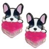 2PCS Mini Loving Heart French Bulldog Hair Clips,Novelty Dog Claw Clips,Animal Shape Hair Clips,Acetate Hair Clip for Girls,Small Claw Barrettes for Women (Loving Heart French Bulldog) view 1