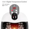 ALISSPOD Foot Spa Bath Massager with Heat Bubbles and Vibration Massage and Jets, 16 OZ Calming Lavender Foot Soak Epsom Salt, Foot Soaker with Red Light, 22 Massage Rollers, Adjustable Temp - Black view 2