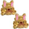 2PCS Mini French Bulldog Hair Clips,Novelty Dog Claw Clips,Animal Shape Hair Clips,Acetate Hair Clip for Girls,Small Claw Barrettes for Women (French Bulldog) view 1