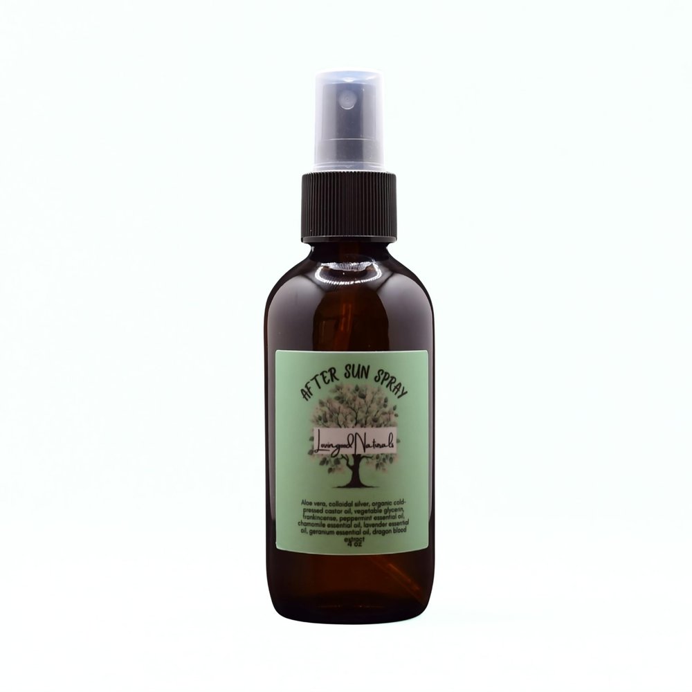 Lovingood Naturals After Sun Spray Soothing Botanical Mist with Aloe Vera, Dragon Blood, & Essential Oils  Cooling Relief After Sun Exposure  4 oz