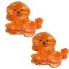 2PCS Mini Teddy Hair Clips,Novelty Dog Claw Clips,Animal Shape Hair Clips,Acetate Hair Clip for Girls,Small Claw Barrettes for Women (Teddy) view 1