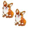 2PCS Mini Corgi Hair Clips,Novelty Dog Claw Clips,Animal Shape Hair Clips,Acetate Hair Clip for Girls,Small Claw Barrettes for Women (Corgi) view 1
