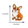 2PCS Mini Corgi Hair Clips,Novelty Dog Claw Clips,Animal Shape Hair Clips,Acetate Hair Clip for Girls,Small Claw Barrettes for Women (Corgi) view 2