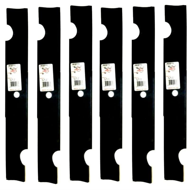 6 Blades Replacement for Scag 48108 481707 482878 48185 482462 Notched Heavy Duty 52" Deck