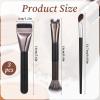 3 Piece U-Shaped Nose Contour Brush Set  Professional Eyebrow, Eyeshadow & Blush Brush for Precise Contouring, Highlighting & Full Face Makeup  Ideal for Beginners, Cream & Powder Products view 2