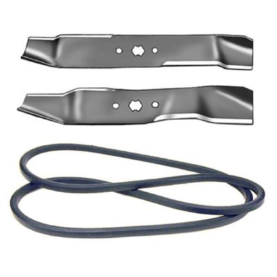 2 Blades & 1 Deck Belt Pack Replacement for Cub Cadet 742-04125 742-04124 954-04153 742-0611