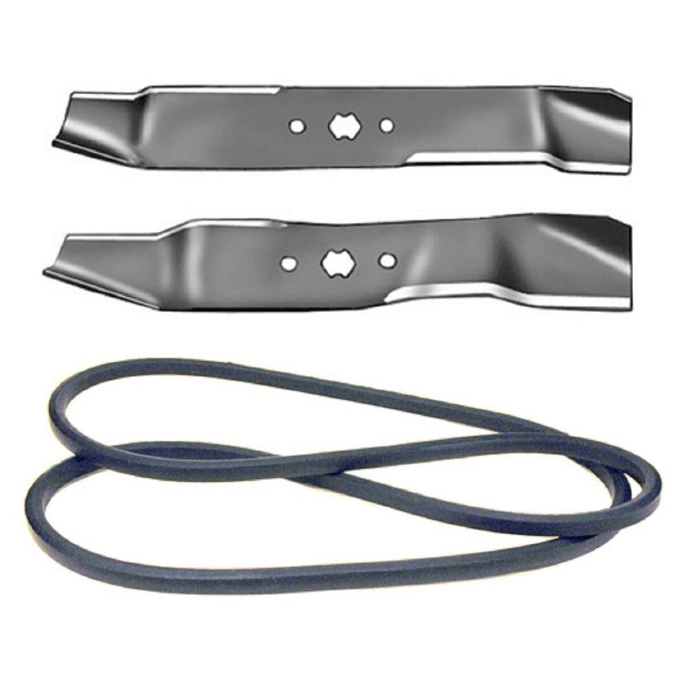 2 Blades & 1 Deck Belt Pack Replacement for Cub Cadet 742-04125 742-04124 954-04153 742-0611