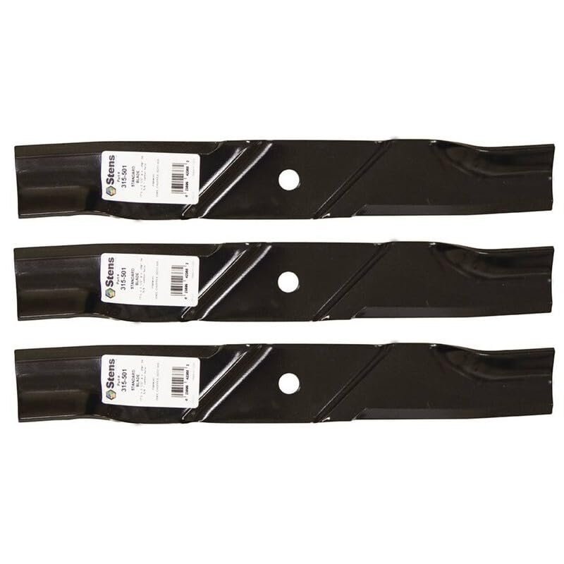3 Standard Blades fit Replacement for Dixie Chopper 30227-50X Iron & Silver Eagle for Classic X