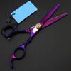 6 Inch Hair Cutting Scissors, Stainless Steel Hairdressing Scissors Set, Ergonomic Hair Cutting Scissors, Professional Grade Thinning Scissors, Home Salon Scissors (Pruple Set) view 2