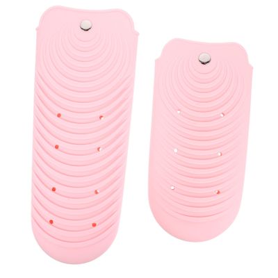 BELLIFFY Silicone Heat Insulation Cover for Hair Curler 2pcs High Temperature Resistant Protective Mat for Home Use for Hair Styling Accessories Random Color