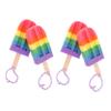 RORPOIR 4pcs Rainbow Ice Body Exfoliating Shower Sponges Portable Bath Scrubber for Back Cleaning Durable Versatile Exfoliating Tool for Men and Women Travel Care view 1