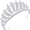 KAYTMSDILeaf Pearl Crown Leaf CrownRhinestone Crystal Pearl Prom Queen Wedding Bride for Women view 1