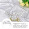 KAYTMSDILeaf Pearl Crown Leaf CrownRhinestone Crystal Pearl Prom Queen Wedding Bride for Women view 4