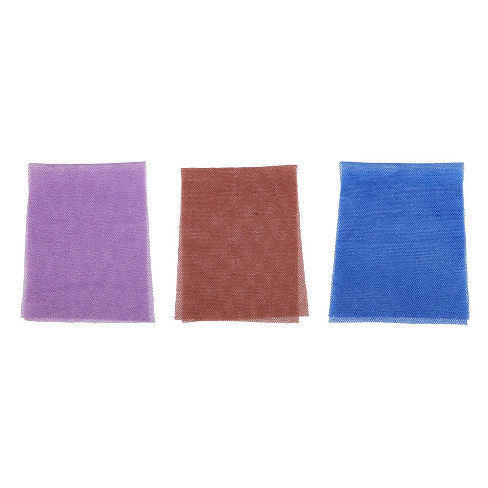 Pongnas 3 Pcs African Net Nylon Deep Cleanse Bath Wash African Net Body Scrubbe Exfoliating Mesh Removes Dead Skin Quick Dry