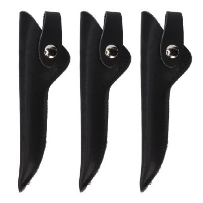 3PCS Stylist Scissors Pouch Minimalist PU Leather Barber Hair Shears Bag for Hair Salons and Barbershops