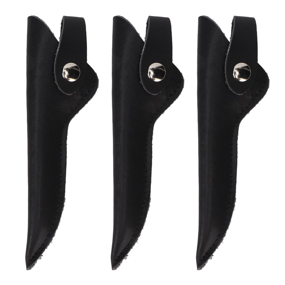 3PCS Stylist Scissors Pouch Minimalist PU Leather Barber Hair Shears Bag for Hair Salons and Barbershops