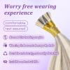 MioYio I Tip Hair Extensions Human Hair 30G/Pack Human Hair Itip Human Hair Extensions #16/60 Pre Bonded Extensions Long Straight Highlight Blonde 18Inch view 3
