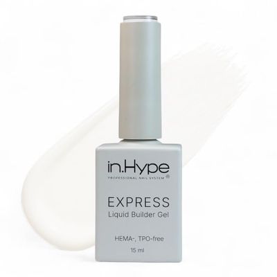 IN.HYPE Structure/Liquid Builder Gel/Hard Gel in a Bottle (BIAB) for Nail Enhancing/Overlays/Strengtenning (Milky white 2)