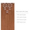 WENNALIFE Clip in Hair Extensions Real Human Hair, 18 Inch 120g 7pcs Cinnamon Terra Copper Remy Hair Straight Natural Extensiones De Cabello Humano Con Clip Ins view 2