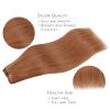 WENNALIFE Clip in Hair Extensions Real Human Hair, 18 Inch 120g 7pcs Cinnamon Terra Copper Remy Hair Straight Natural Extensiones De Cabello Humano Con Clip Ins view 4
