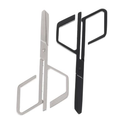 TOYZFRIENDY Stainless Steel Nose Hair Scissors 2-Piece Manual Trimming Tool for Men and Women Precision Cutting for Facial Grooming Compact and Easy to Use