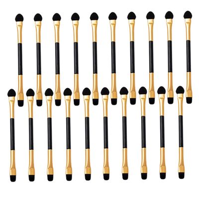 Beaupretty 20pcs Dual-End Eye Shadow Brush Set for Women Precision Makeup Tools for Eye Makeup Soft Synthetic Bristles