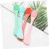 ARTSEWPLY 4Pcs Silicone Facial Brush Double Head Cleansing and Makeup Easy to Carry Skin Friendly Scrubber for Face Cleaning Mixed Colors view 2