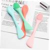 ARTSEWPLY 4Pcs Silicone Facial Brush Double Head Cleansing and Makeup Easy to Carry Skin Friendly Scrubber for Face Cleaning Mixed Colors view 4