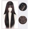 VVRPWASSLY Japanese Princess Cut Wig Women's Long Straight Hairpiece Heat Resistant Synthetic Wig for Daily Party (Brown) view 2
