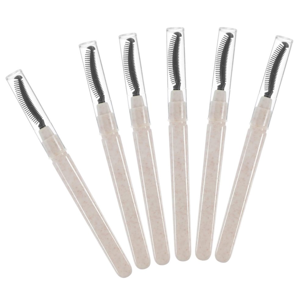 OATIPHO 6Pcs Silicone Eyelash Extension Brush Reusable Lash Brush for Separating Lashes for Makeup Application the Go Compact Design