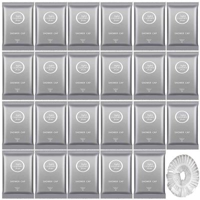 50Pcs Luxury Individually Wrapped Multipurpose Travel Disposable Shower Caps; clean and hygienic SPA Sauna Bath Caps Hair Hat;Hair Processing Caps for Hair Treatment,Travel,Hotel,Home, Daily Use