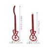 Beatifufu 2pcs Eyelashes Extension Tweezers: Guitar Shaped False Eyelash Applicator Tool Remover Clip For False Lash Application Facial Hair Removal Travel Makeup Essentials view 2