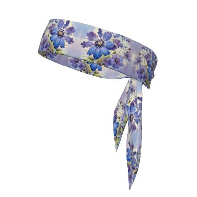Supdreamc Headbands for Women Men Non Slip Sport Headbands Sweatbands Elastic Hair Bands for Yoga Running Fitness Gym (Watercolor Flower Abstract Herbs Blossoms)