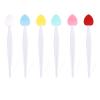 6pcs Lip Scrub Brushes, Silicone Heart Shaped Gentle Lip Exfoliator Tool for Dark Skin Removal Double Sided Cleaner for Men & Women view 1