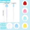 6pcs Lip Scrub Brushes, Silicone Heart Shaped Gentle Lip Exfoliator Tool for Dark Skin Removal Double Sided Cleaner for Men & Women view 2