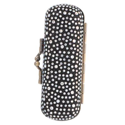 FOMIYES Elegant Lipstick Holder Case Antique Bronze Metal Lipstick Storage Organizer Mirror for Purse Travel Cosmetic Bag for Women