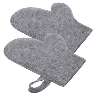 EPIGEIST 2Pcs Exfoliating Bathing Gloves Thickened Portable Body Scrubber for Sauna and Shower Comfortable Felt Mitts for Skin Cleansing and Exfoliation for Dry Skin Care