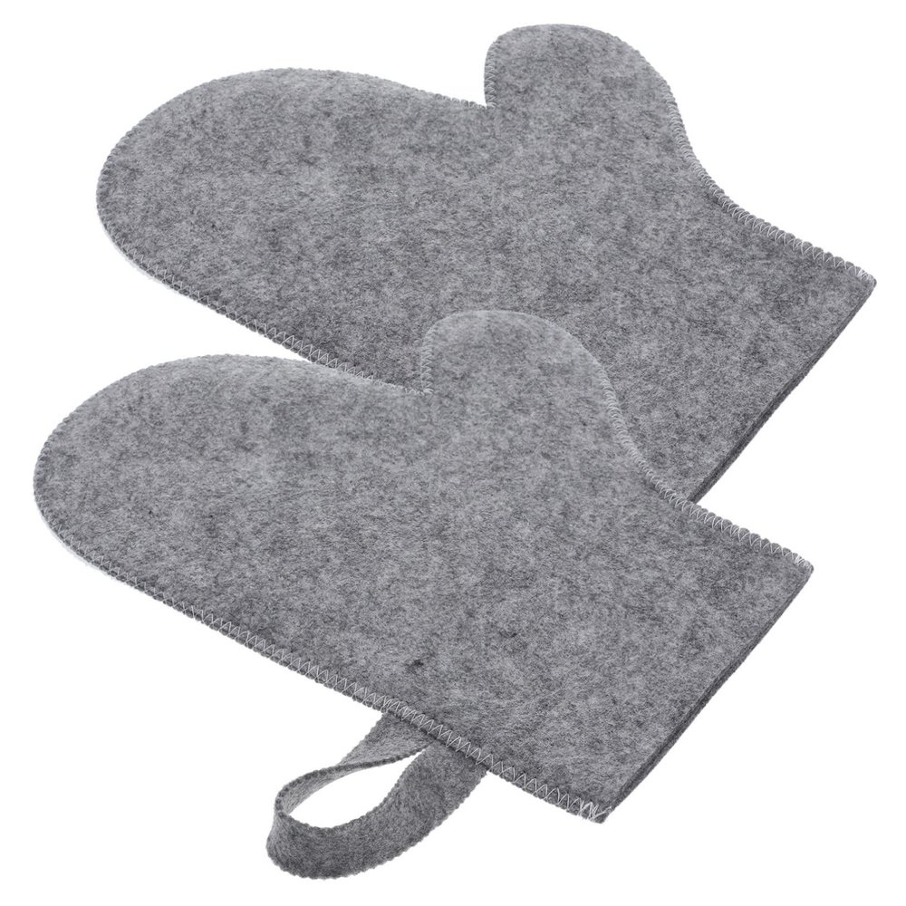 EPIGEIST 2Pcs Exfoliating Bathing Gloves Thickened Portable Body Scrubber for Sauna and Shower Comfortable Felt Mitts for Skin Cleansing and Exfoliation for Dry Skin Care
