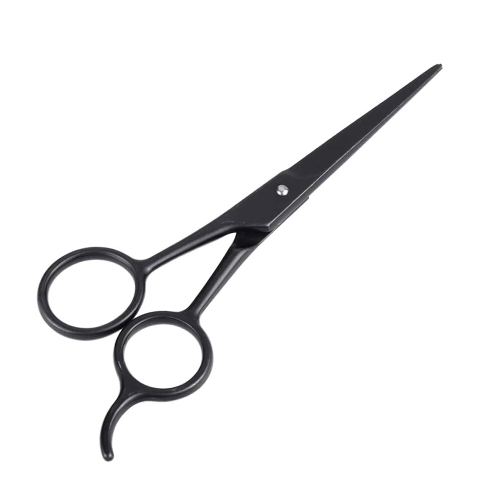 MOKKHNB Stainless Steel Beard Scissors for Precision Grooming Eyebrow Hairdressing Scissors Daily Use Accessory Black