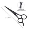 MOKKHNB Stainless Steel Beard Scissors for Precision Grooming Eyebrow Hairdressing Scissors Daily Use Accessory Black view 2
