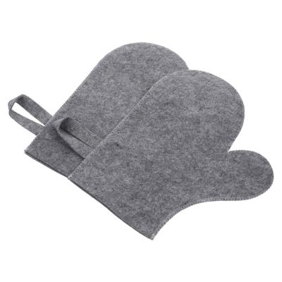 BESTYASH 2Pcs Bathing Gloves for Exfoliation Soft Felt Sauna Mitts Comfortable Body Scrubbers for Spa and Shower for Deep Clean and Skin Care