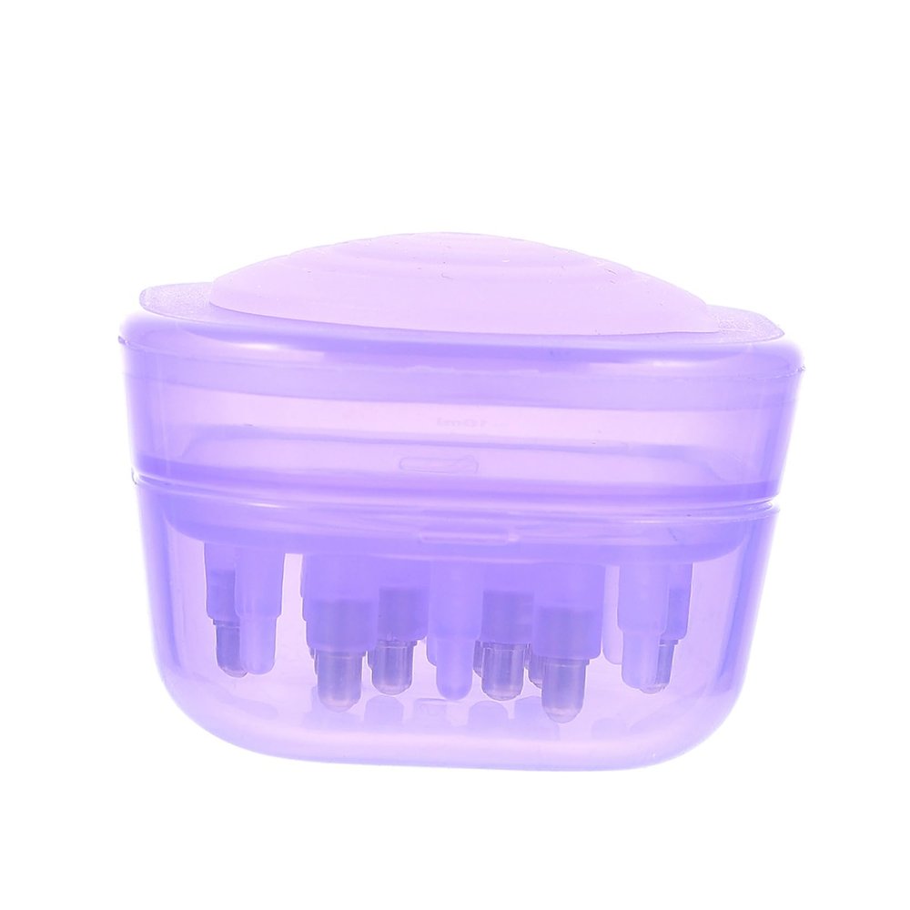 COOLHIYA 1Pc Hair Growth Serum Oil Applicator Bottle for Scalp Care with Funnel Ergonomic Transparent Purple Scalp Applicator Roller for Precise Hair Treatment and Dosage Control