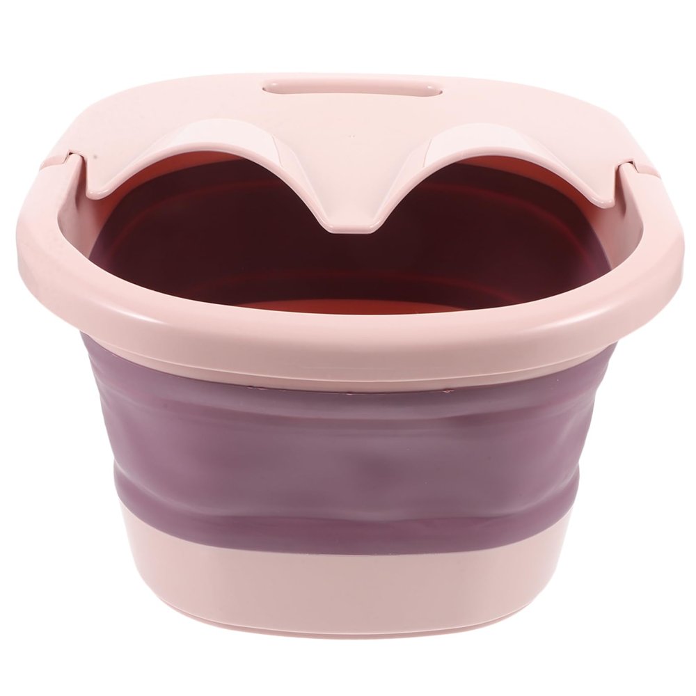 Beatifufu Foldable Foot Soaking Tub for Home Use Portable Foot Bath Basin for Adults Boys and Girls Heat and Vibration