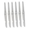 Ipetboom 6Pcs Foldable Stainless Steel Nail Files for Professional Manicure Durable Nail Shape Buffers with Unique Design for Easy Use Portable Nail Tools White view 1