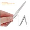 Ipetboom 6Pcs Foldable Stainless Steel Nail Files for Professional Manicure Durable Nail Shape Buffers with Unique Design for Easy Use Portable Nail Tools White view 2